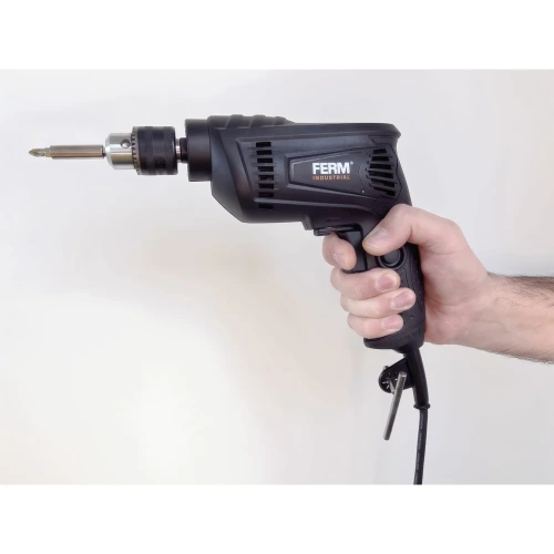 Дрель FERM IND 450W, 0-3300 об/мин, сталь/дерево-10/25 мм 5010000012 PDM1048P фото 10