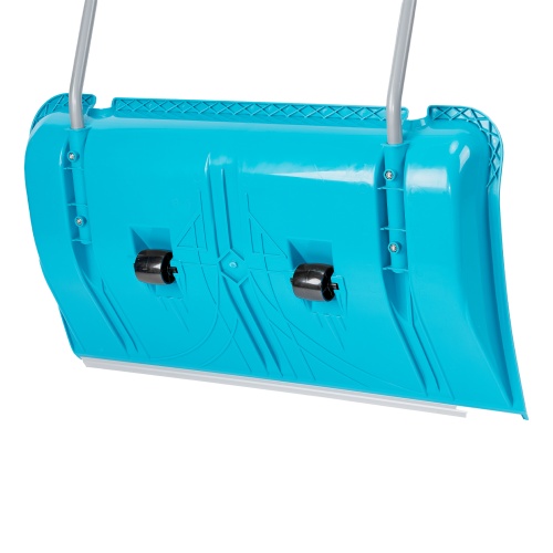 Скрепер для уборки снега, полипропилен, колеса, 750х445х1275 мм, рукоятка с ПВХ, LUXE Palisad фото 5