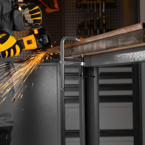 Струбцина F-образная, 80x150мм, кованая Denzel фото 9