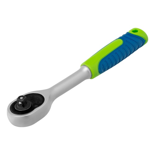 Ключ-трещотка 1/4", 45 зубьев, с быстрым сбросом, матовый хром Сибртех фото 2