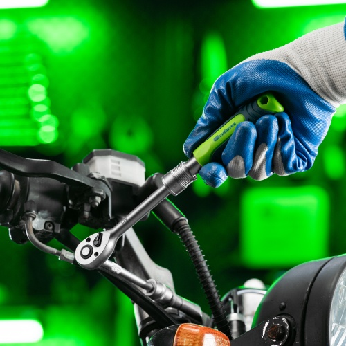 Ключ-трещотка телескопический 1/4", 170-230 мм, 72 зуба, с быстрым сбросом Сибртех фото 13