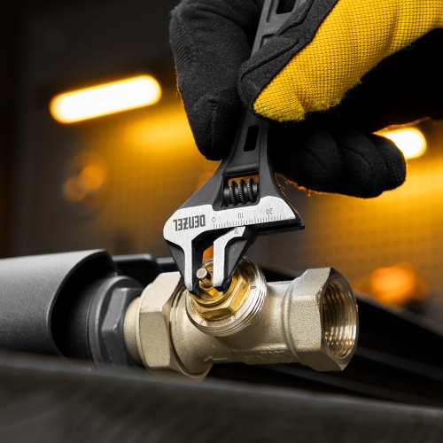 Ключ разводной, 150 мм, CrV, кованый Denzel фото 8