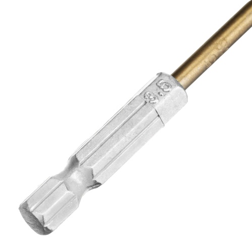 Сверло по металлу, 3.5 мм, HSS, нитридтитановое покрытие, шестигранный хвостовик Matrix фото 4