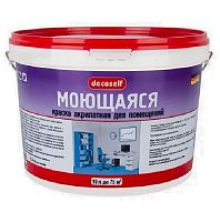 Краска моющаяся Pufas Decoself морозостойкая белая 10 л/15,8 кг