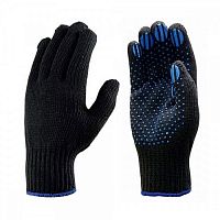Перчатки вязанные шерстяные ЗИМА с ПВХ точка