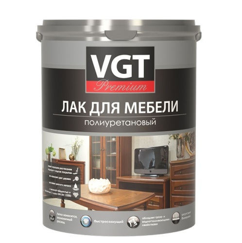 Лак для мебели полиуретановый VGT Premium матовый 2,2 кг