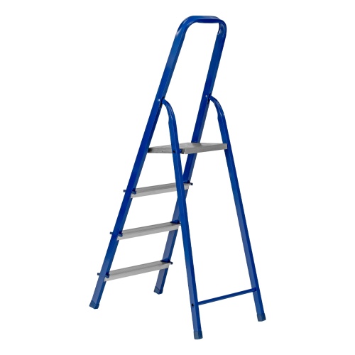 Стремянка, 4 ступени, стальной профиль, алюминиевые ступени Сибртех фото 2