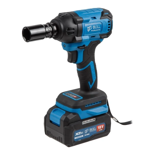 Аккумуляторный ударный гайковерт BULL SC 1804 Xcase, XLTpro, бесщеточный, 18 В, 400 Н*м, 1/2", 2x4 А*ч, з/у 4 А 1329728 фото 5
