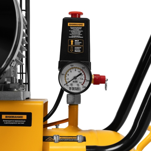 Компрессор воздушный рем. привод BCV 4000-T/100, 4,0 кВт, 100 литров, 690 л/мин Denzel фото 15