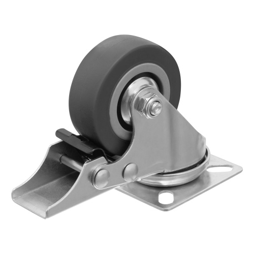 Колесо поворотное с тормозом D 50 мм, крепление  платформенное Сибртех фото 4