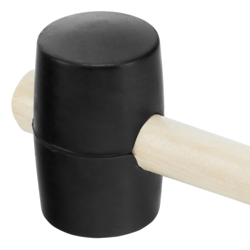 Киянка резиновая, 340 г, черная резина, деревянная рукоятка Sparta фото 3