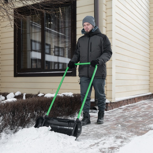 Скрепер для уборки снега, полипропилен, 710х320х1325 мм, усиленная стальная рукоятка, BASE Palisad фото 9