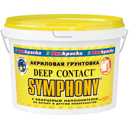 Грунтовка акриловая адгезионная с кварцевым наполнением Symphony Deep Contact 10 кг Грунтовка акриловая адгезионная с кварцевым наполнением Symphony Deep Contact 10 кг