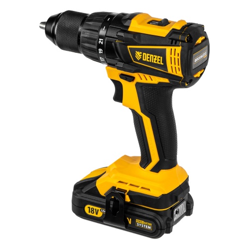 Дрель-шуруповерт аккумуляторная, бесщет. BLDL-IB-18-02, Li-Ion, 18 В, 2 акк. Denzel фото 4