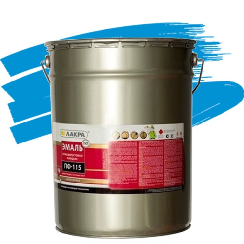 Эмаль Лакра ПФ-115 голубая 20 кг