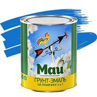 Грунт-эмаль по ржавчине Май 3 в 1 голубая 1,9 кг