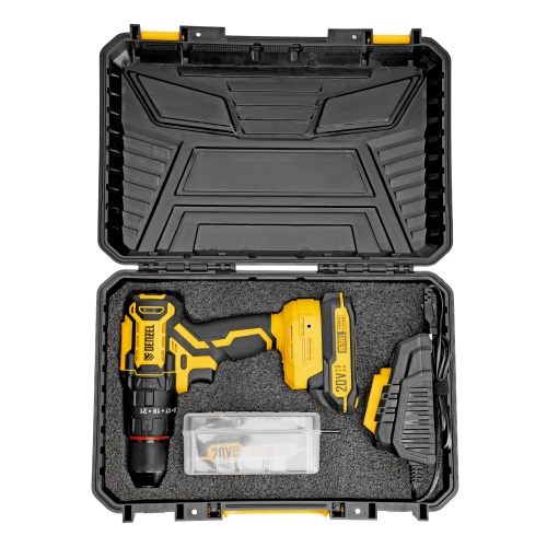 Дрель-шуруповерт аккумуляторная ударная бесщет. CIDH-BL-20, Li-Ion, 20 В// Denzel фото 3