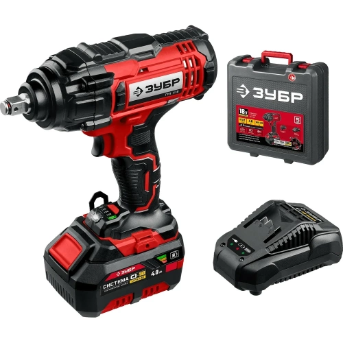 Ударный гайковерт ЗУБР 18В, 1 АКБ ( 4Ач), в кейсе ГУЛ-410-41 фото 3 Ударный гайковерт ЗУБР 18В, 1 АКБ ( 4Ач), в кейсе ГУЛ-410-41 фото 3