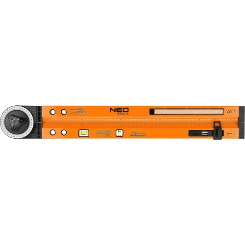 Разводной угломер с уровнем NEO Tools 2 глазка, простой карандаш 72-225