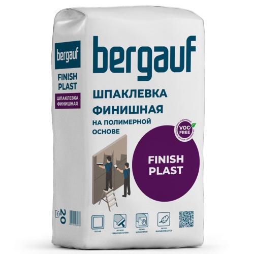 Шпатлевка полимерная Bergauf Finish Plast 20 кг