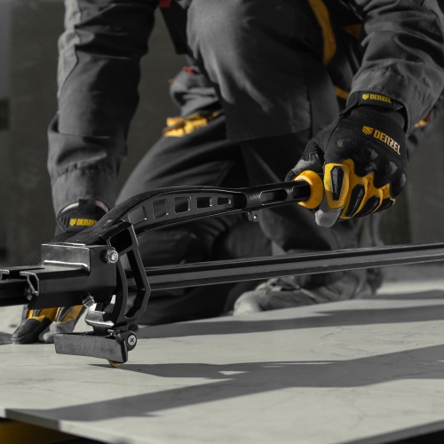 Плиткорез рельсовый 1000х16мм, каретка на подш., стальная станина, усил. рукоятка-пенал Denzel фото 14