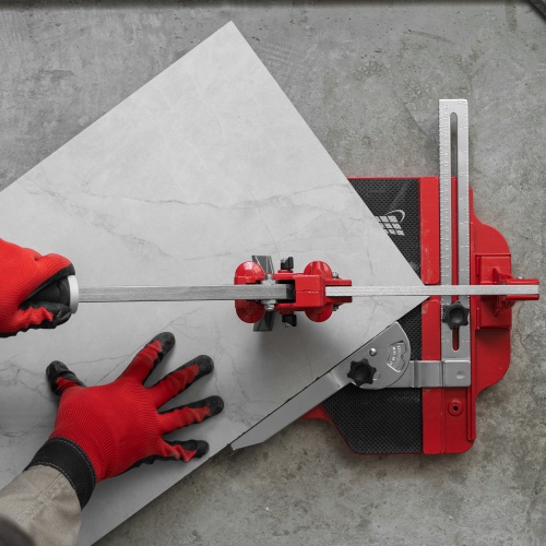 Плиткорез ручной монорельсовый 600 х 14 мм, ходовая каретка,9/4 рег. подшипников, литая станина// MTX фото 16