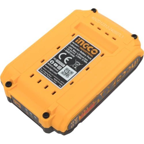 Батарея аккумуляторная Li-ion 20 В, 2 Ач INDUSTRIAL INGCO FBLI20011 фото 5