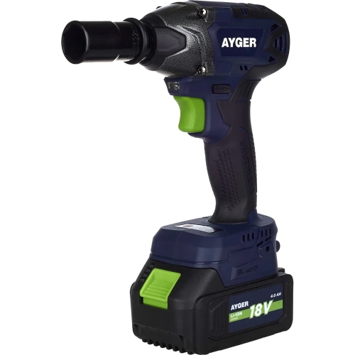 Аккумуляторный бесщеточный гайковерт AYGER с одним аккумулятором 4 Ah APW18BL4