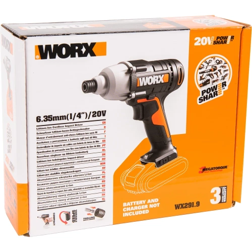 Ударный аккумуляторный винтоверт WORX WX291.9 фото 8