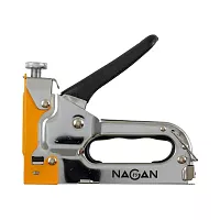 Строительный набор NAGAN степлер, скобоудалитель, скобы, тип 53 4-14 мм, металлический, регулировка удара, двухкомпонентная рукоятка НГ-НСМ-053-022-2