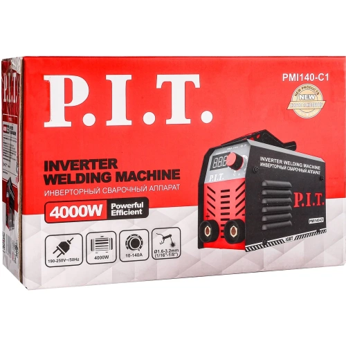 Сварочный аппарат P.I.T. IGBT 4.0кВт, 140А ,ПВ-60, ММА 1.6-3.2мм, 190-250В, ремень PMI140-C1 фото 7 Сварочный аппарат P.I.T. IGBT 4.0кВт, 140А ,ПВ-60, ММА 1.6-3.2мм, 190-250В, ремень PMI140-C1 фото 7