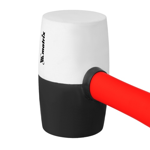 Киянка резиновая, 680 г, черно-белая резина, фибергласовая рукоятка Matrix фото 4