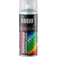 Эмаль аэрозольная универсальная Kudo KU-0A6002 Satin Ral 6002 зеленая листва 520 мл