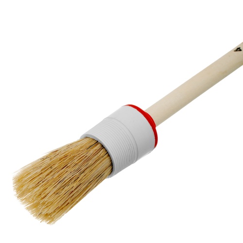 Кисть круглая № 4 (25 мм) натуральная щетина, деревянная ручка MTX фото 4