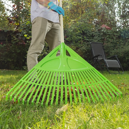 Грабли веерные пластиковые, 620 мм, 27 плоских зубьев, без черенка, Palisad фото 8