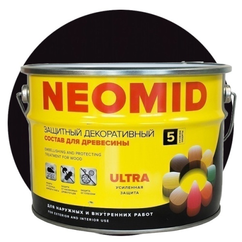 Пропитка для древесины Neomid Bio Color Ultra Палисандр 9 л Пропитка для древесины Neomid Bio Color Ultra Палисандр 9 л