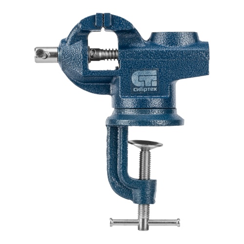 Тиски слесарные, настольные, поворотные, ширина рабочих губок 65 мм, наковальня Сибртех фото 3