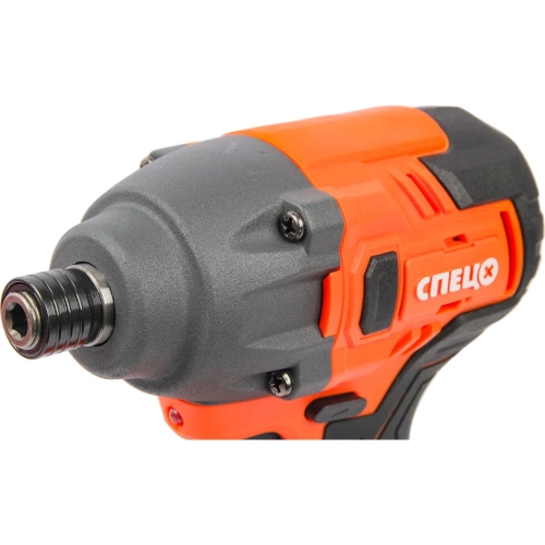 Набор Шуруповерт ударный Спец БИА-21-Б, (бесщеточный двигатель),21В,2аккум *2,0Ач,скорость0-3000 об/ми, частота ударов 0-4200 уд/мин,макс крут момент 220Нм, подсведка,зарядка 4ч,кейс, цв.кор + перчатки СПЕЦ-4132/ВС-136-0272 фото 7