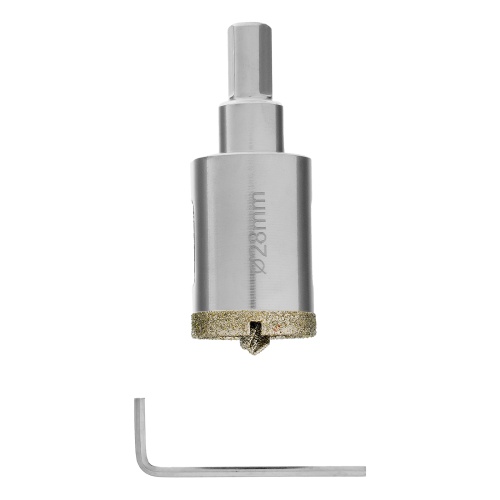 Сверло алмазное по керамограниту, 28 х 67 мм, трехгранный хвостовик Matrix фото 3