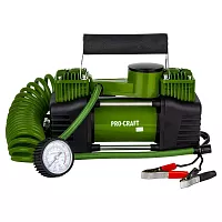 Компрессор двухпоршневой автомобильный PROCRAFT 80 л/мин, 276 Вт, 25А, 10 бар, крокодилы LK400