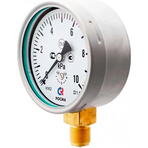 Манометр низкого давления РОСМА КМ-22Р (0-60кПа) ДК100 G1/2, класс точности 1.5 D270-06643 фото 3