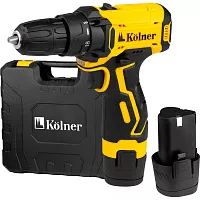 Дрель-шуруповерт аккумуляторная Kolner, 12V, 29Нм, 10 мм KСD 12/2LС (2х1.5Ач, ЗУ, кейс), 8020100584