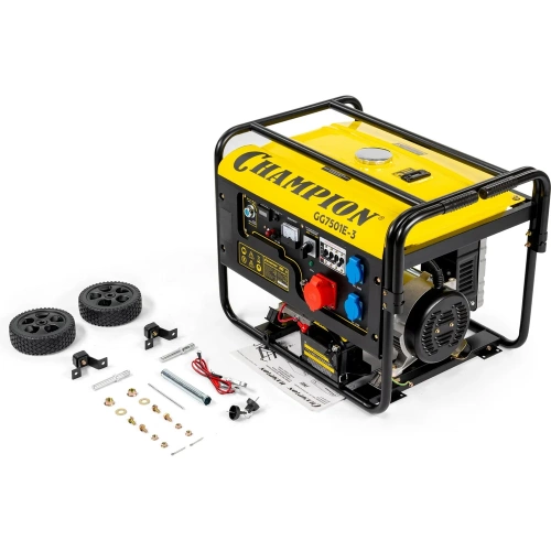 Генератор CHAMPIONG G7501E-3 PRO 400В7,5/8,1кВА 15 лс, 25 л, 230/12В, эл.стартер, счетч.колеса VIGG7501E-3 фото 9 Генератор CHAMPIONG G7501E-3 PRO 400В7,5/8,1кВА 15 лс, 25 л, 230/12В, эл.стартер, счетч.колеса VIGG7501E-3 фото 9