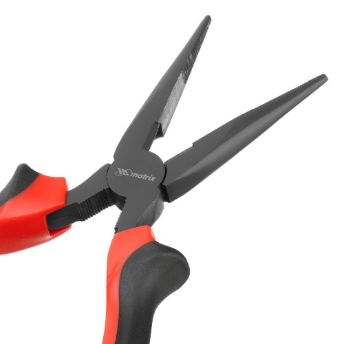 Длинногубцы прямые Black Nickel, 200 мм, двухкомпонентные рукоятки Matrix фото 4