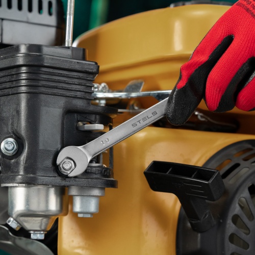 Ключ комбинированный, 10 мм, CrV, матовый хром Stels фото 6