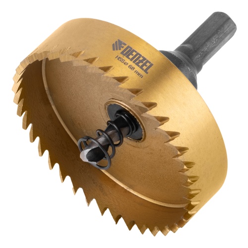 Коронка по металлу HSS, 68 мм, нитридтитановое покрытие Denzel фото 2