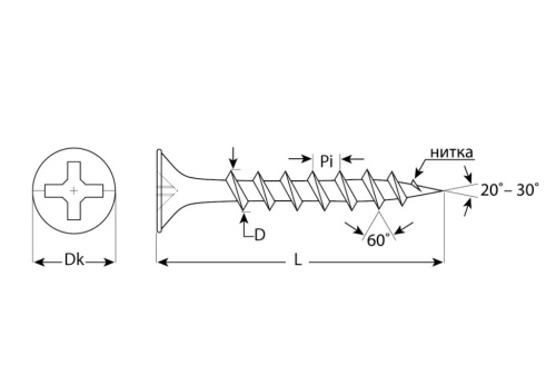Саморезы для гипсокартона по дереву Зубр Профессионал 300036-35-055 55х3,5 мм 35 шт фото 3