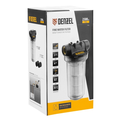 Фильтр тонкой очистки F2, объем 2 л, D 1" Denzel фото 10