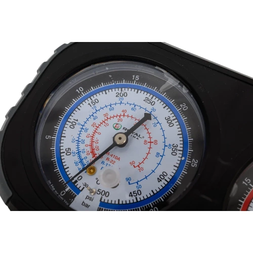 Манометрический коллектор Royal Clima Royal Clima 2-вентиля, 3 штуцера, R22/R32/R134/R410, М1/4", без шлангов RT-MG20BL-R410 фото 4