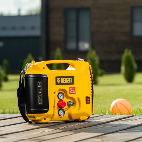 Компрессор воздушный DL1300, 10 бар, 1,3 кВт 180 л/мин 5 л, с набором аксессуаров Denzel фото 35 Компрессор воздушный DL1300, 10 бар, 1,3 кВт 180 л/мин 5 л, с набором аксессуаров Denzel фото 35